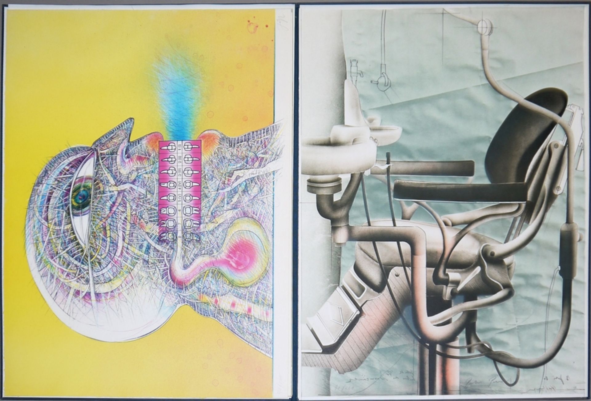 Ars sine dentium dolore. A portfolio with six original prints by Br. Bruni, P. Wunderlich, S. Dittr - Image 4 of 5