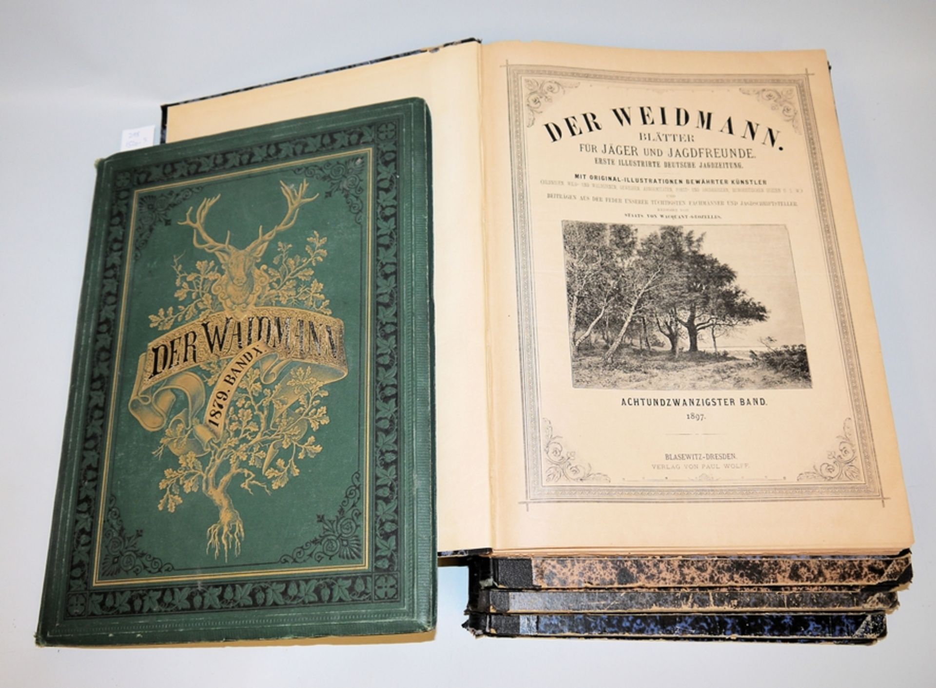 "Der Waidmann" Vol. 10, 1879 & 4 vols. "Der Weidmann "1895-1898