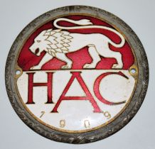 Founding plaque of the Hessian Automobile Club from 1909, very rare!