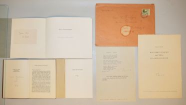 Small estate bundle of personal correspondence with the writer Hermann Hesse