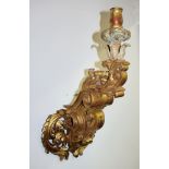 Carved Baroque wall candlestick, 18th century