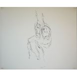 Wilhelm Loth, 2 sitzende & eine Tanzende Frau, two large ink drawings of the "new figuration" from 
