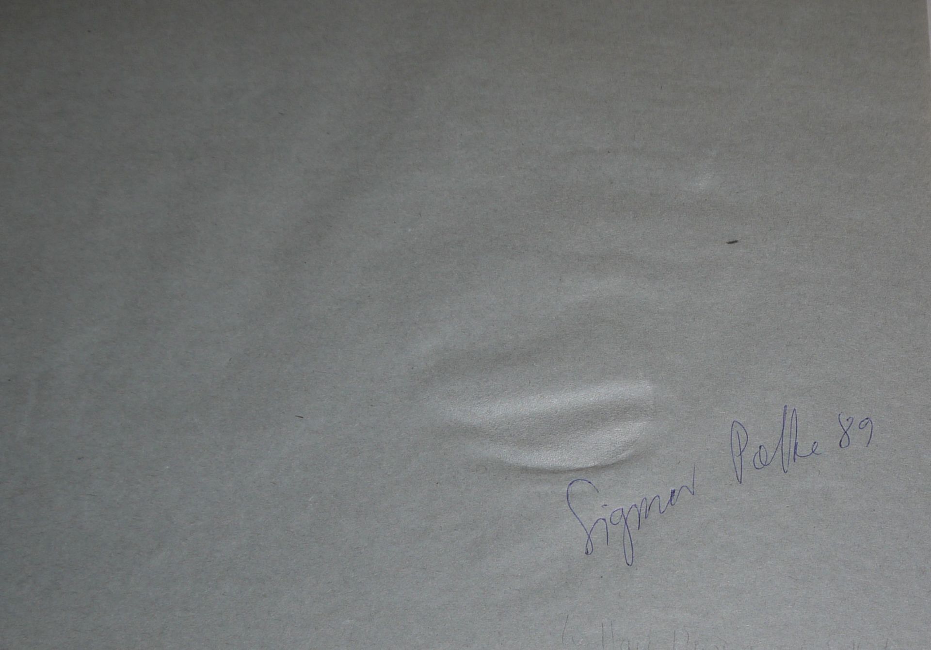 Sigmar Polke, Ohne Titel, signierter Siebdruck auf Velourspapier von 1989 - Bild 2 aus 2