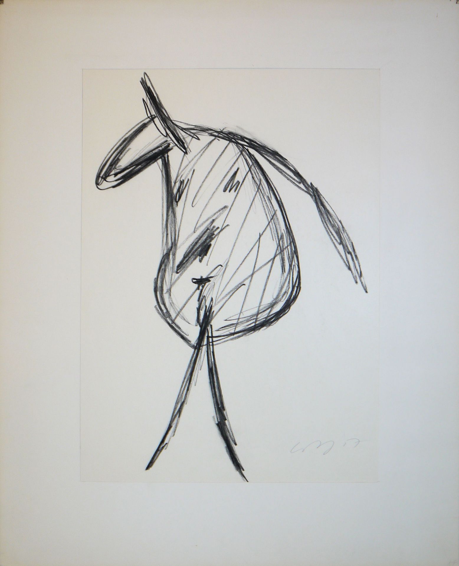 Wilhelm Loth, Tanzende Frauen, two grease crayon drawings from 1957 - Image 3 of 3