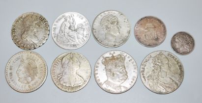 8 silver coins 19th/20th cent.