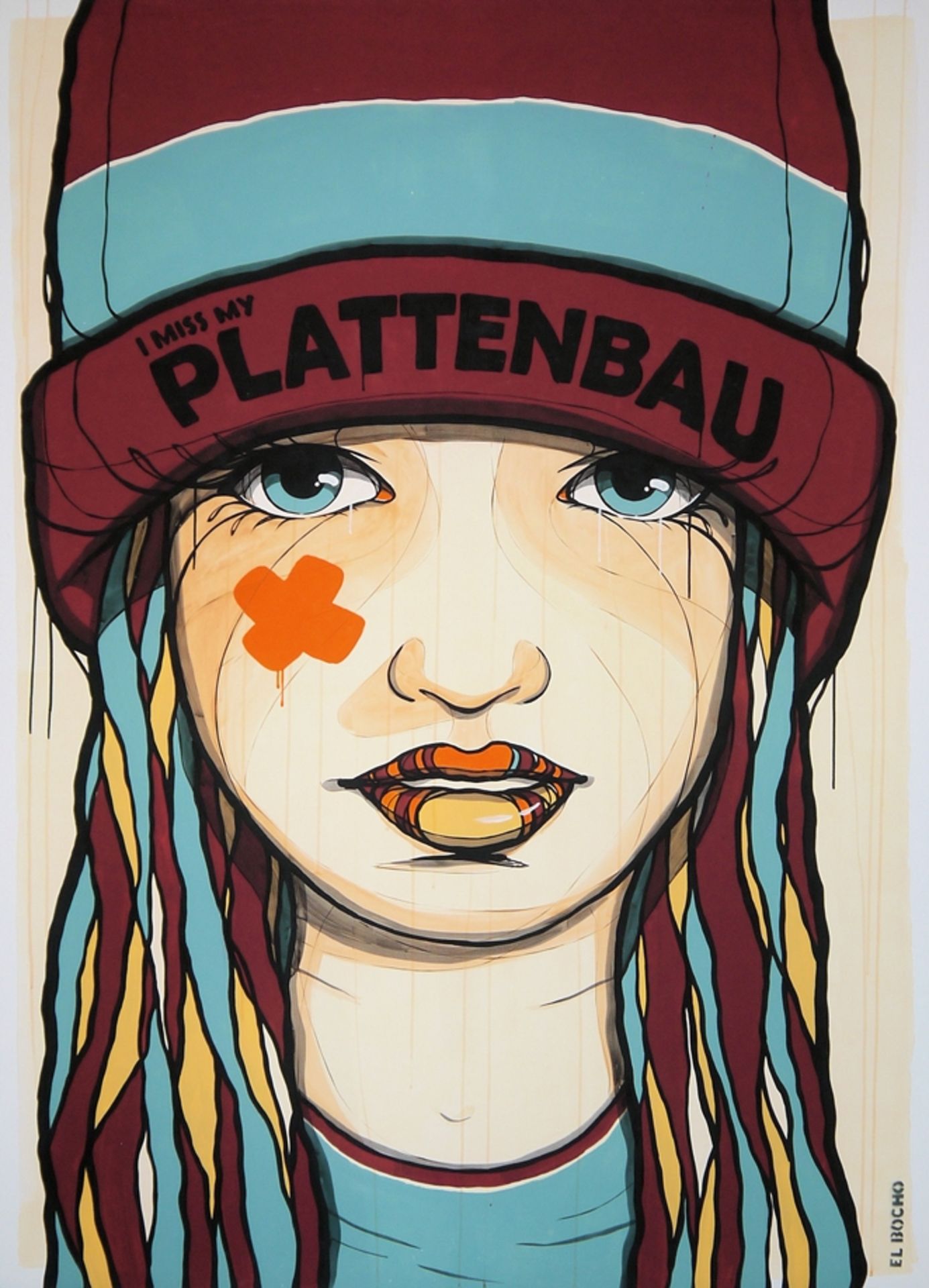 El Bocho, "I miss my Plattenbau", signed fine art print