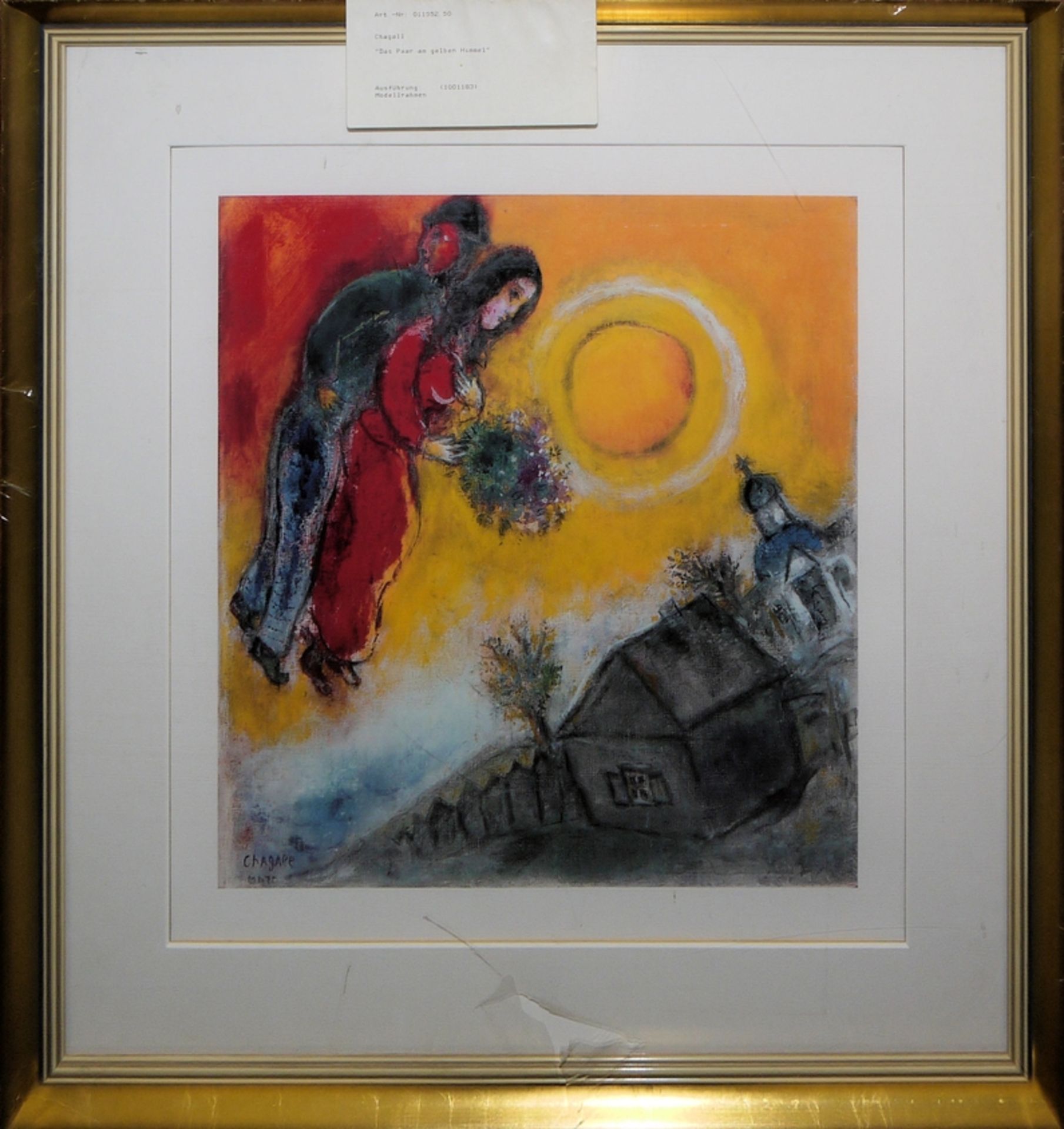 Marc Chagall, "Bouquet de renoncules", large numbered colour lithograph after a painting and thes,  - Image 4 of 5