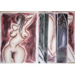 Guido Schlemmer, folder with 39 erotic colour drawings from the 1980/90s, all signed 