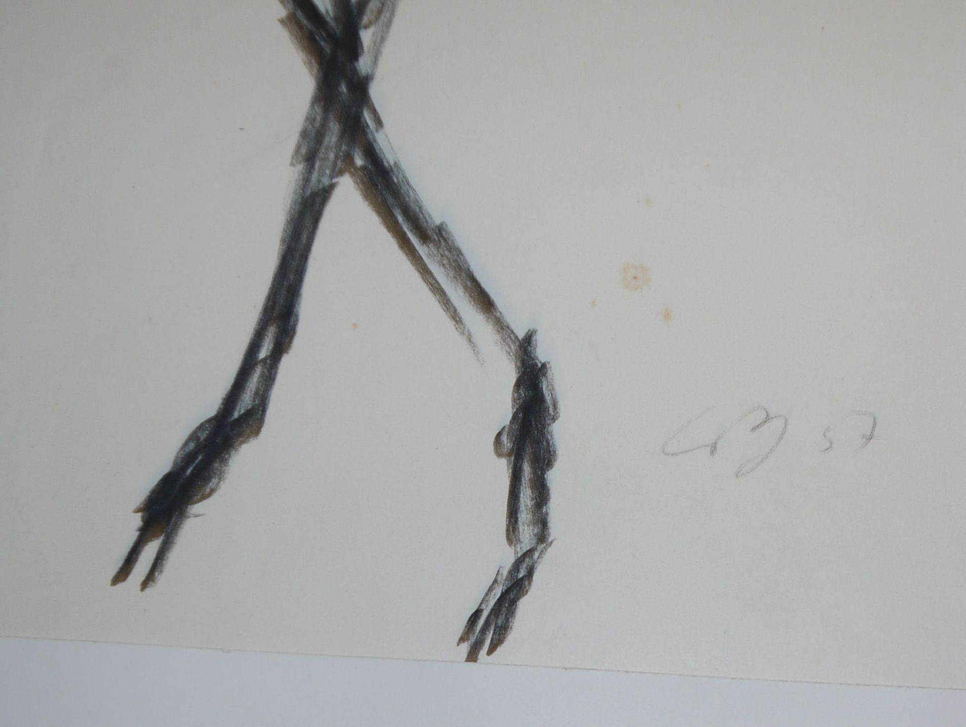 Wilhelm Loth, Tanzende Frauen, two grease crayon drawings from 1957 - Image 2 of 3
