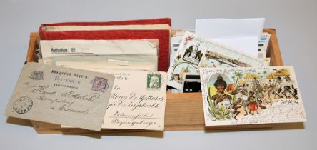 Large collection of picture postcards, postal stationery and letters, mostly German imperial period