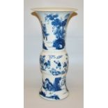 Large Chinese blue and white vase, Kangxi style, Qing period 19th century