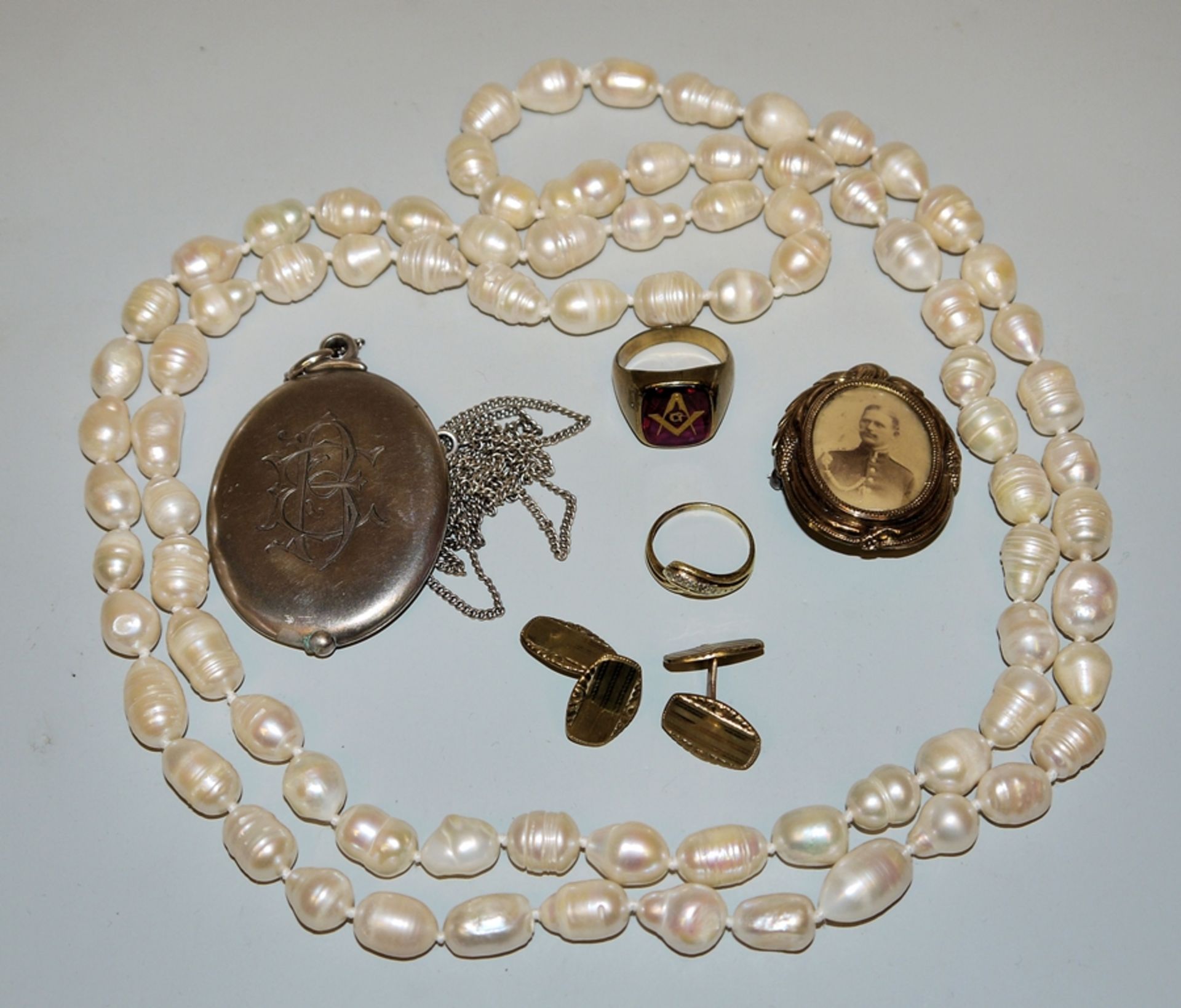 Collection Jewellery from 1880, gold/silver