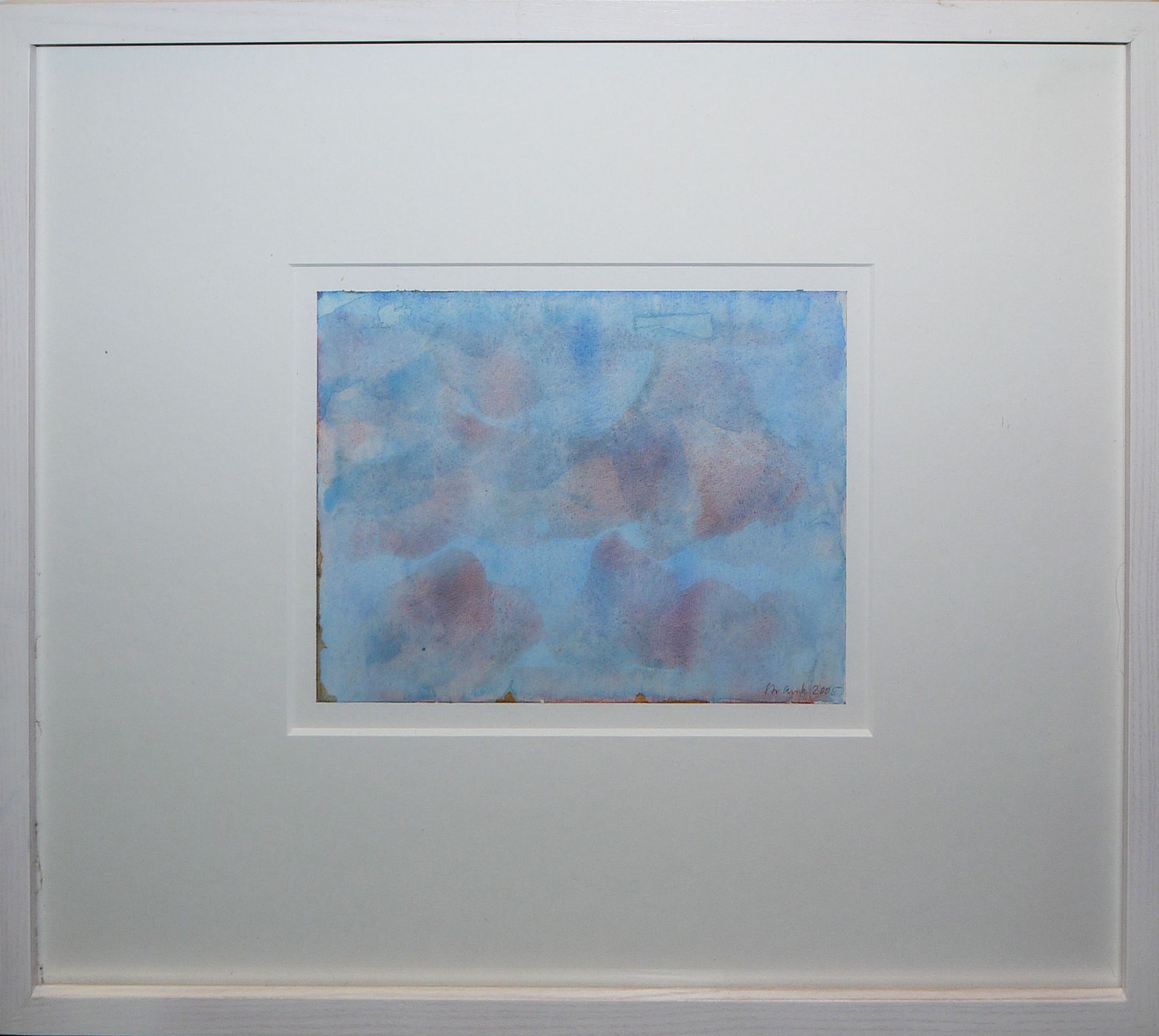 Gabriele Straub, "Die Farbe des Himmels erhalten", signiertes Aquarell von 2005, galeriegerahmt - Bild 2 aus 3
