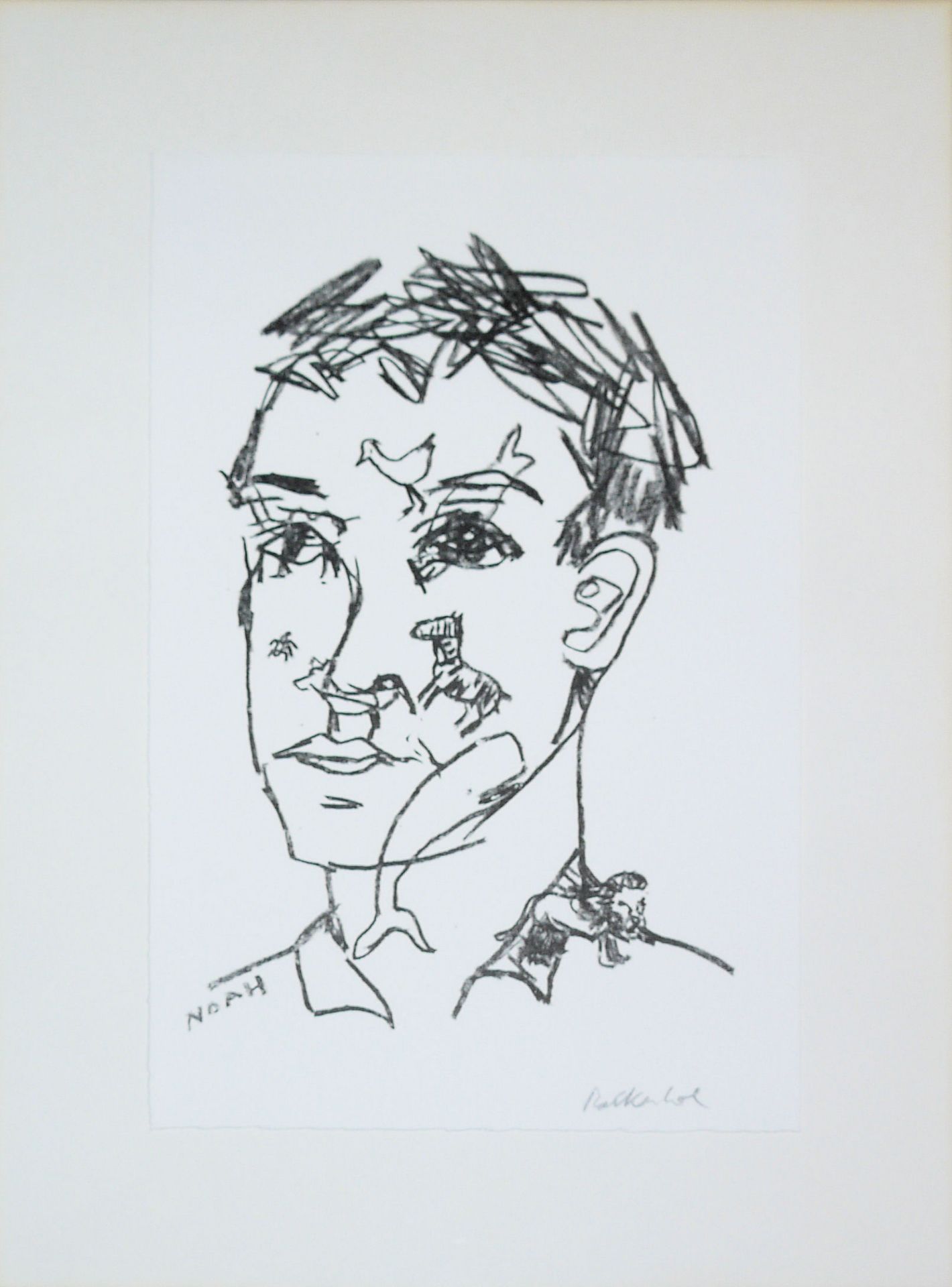 Stephan Balkenhol, Motif I-VIII, eight signed lithographs from 1993 - Image 6 of 8