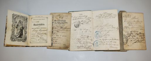 Three old hiking books from 1839/40, 1854 and 1875