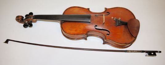 Master violin, so-called "Saxon violin" around 1900