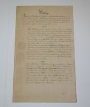 Two autographs of the painter Moritz von Schwind: contract with engraver A. Goebel and handwritten 