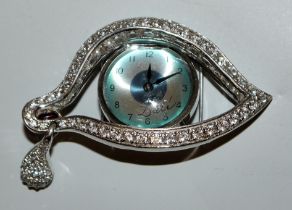 "Joia l'Ull del Temps (Auge der Zeit)"- Uhrenbrosche, Dalí Joies, Figueres, 2003, limitierte Auflag