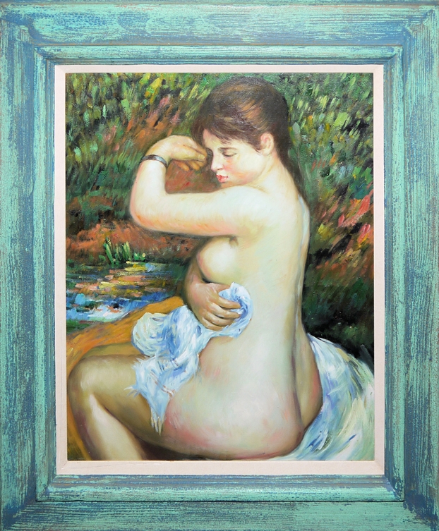 Pierre-Auguste Renoir, 2 pastels, a lithograph & an oil painting in gallery frame, 4 high quality r - Image 2 of 7