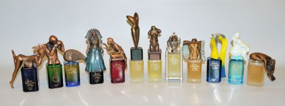 Sammlung Parfumflakons, 12x Les beaux arts, design edition, mit Motiven nach Dali, Ernst Fuchs, Pau