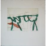 Werner Berges, "Verklärte Sache", sign. Colour etching with carborundum plus 3 monogrammed catalogu