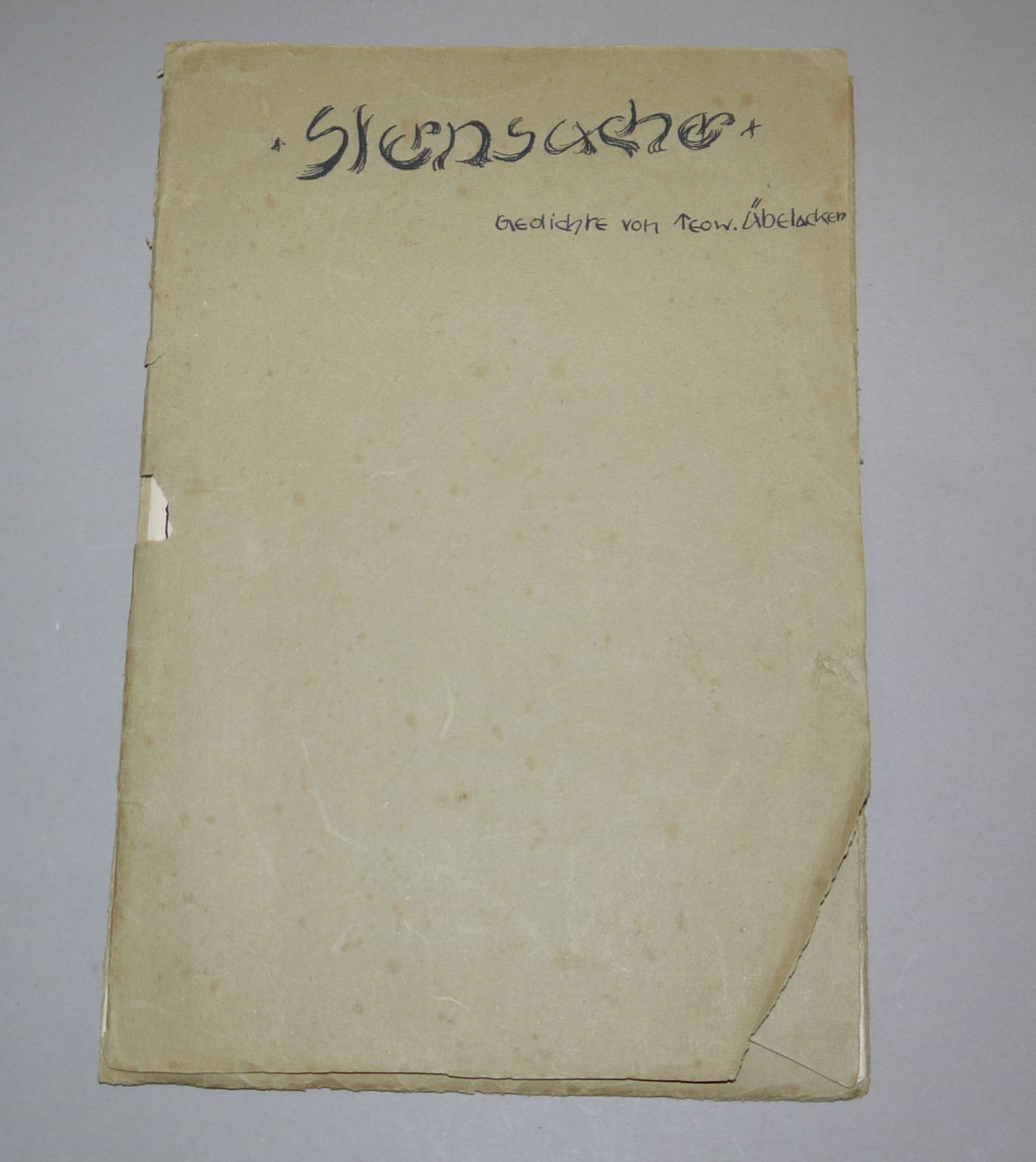 Fidus, 6 Originalzeichnungen in einer Gedichte-Mappe "Sternsache", rares Einzelstück um 1900 - Bild 2 aus 2