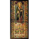 Large, masterful 19th century stained glass window