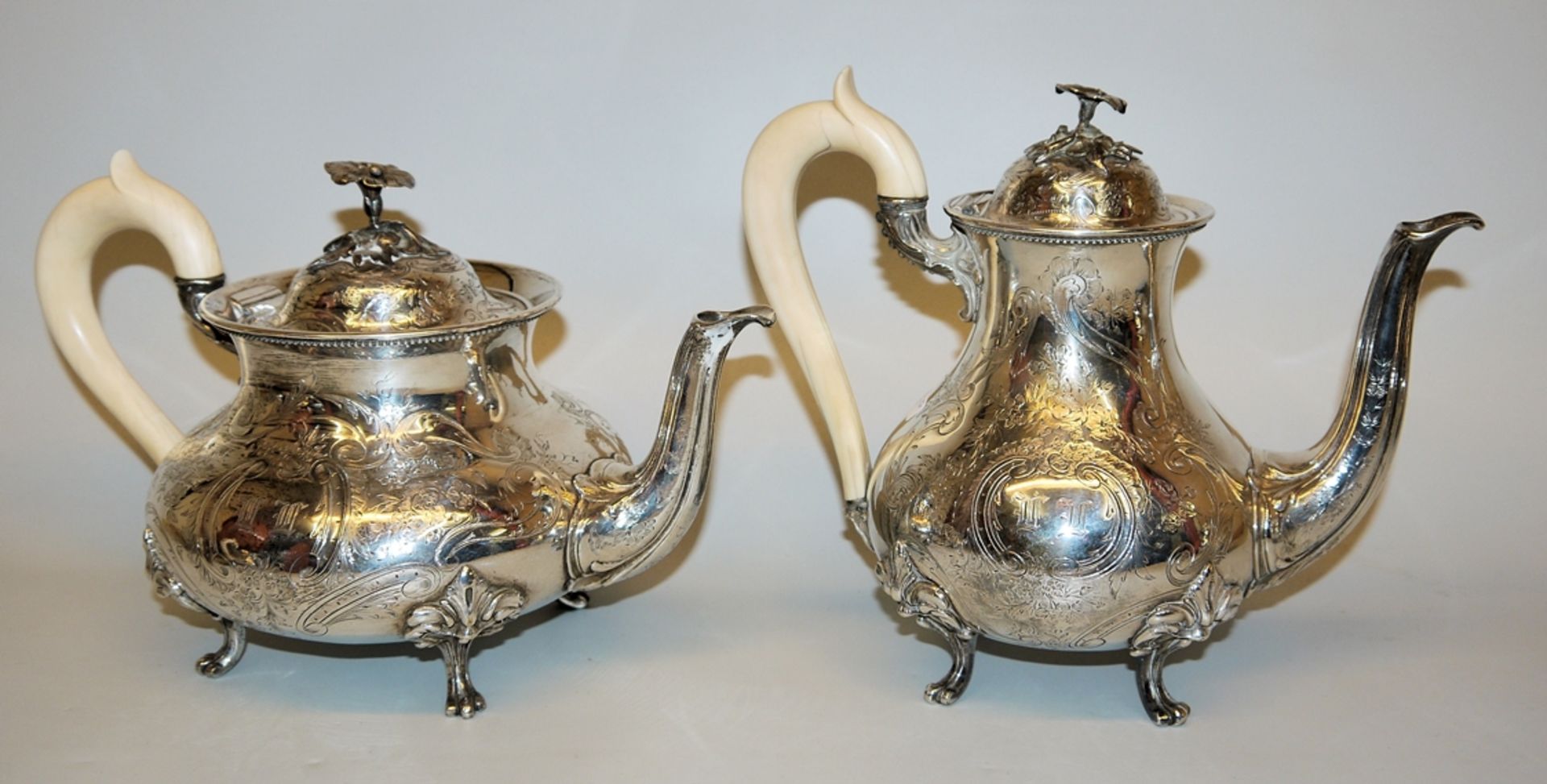 Coffee and tea centre with pastry bowl, silver-plated, Christofle, France, circa 1880/1900 - Image 2 of 2