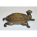 The dragon turtle Long Gui, Chinese small bronze from the Qing period around 1900