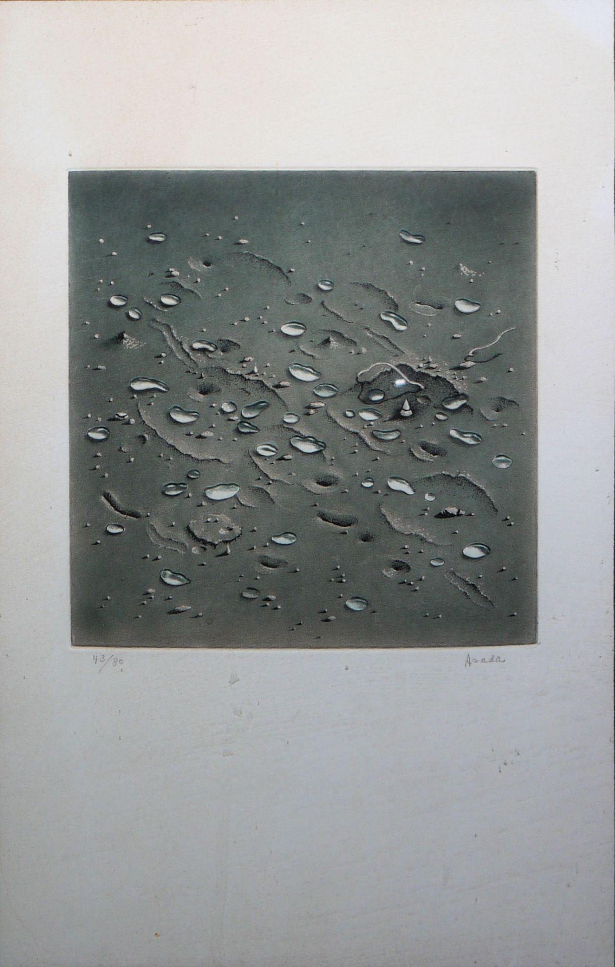 Hiroshi Asada, "Histoire de terre", 5 sign. Colour aquatint etchings from 1978, 3 x in cassette, 2  - Image 2 of 6