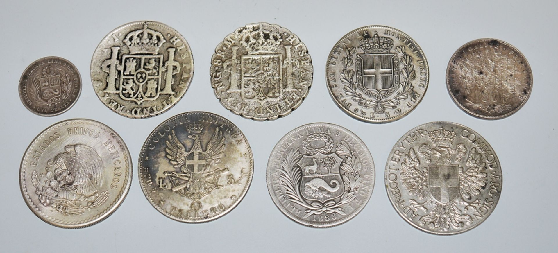 8 silver coins 19th/20th cent. - Image 2 of 2