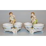 Matching the previous numbers: Porcelain Salières with Putti, shape "Osier" KPM, Berlin, after 1870