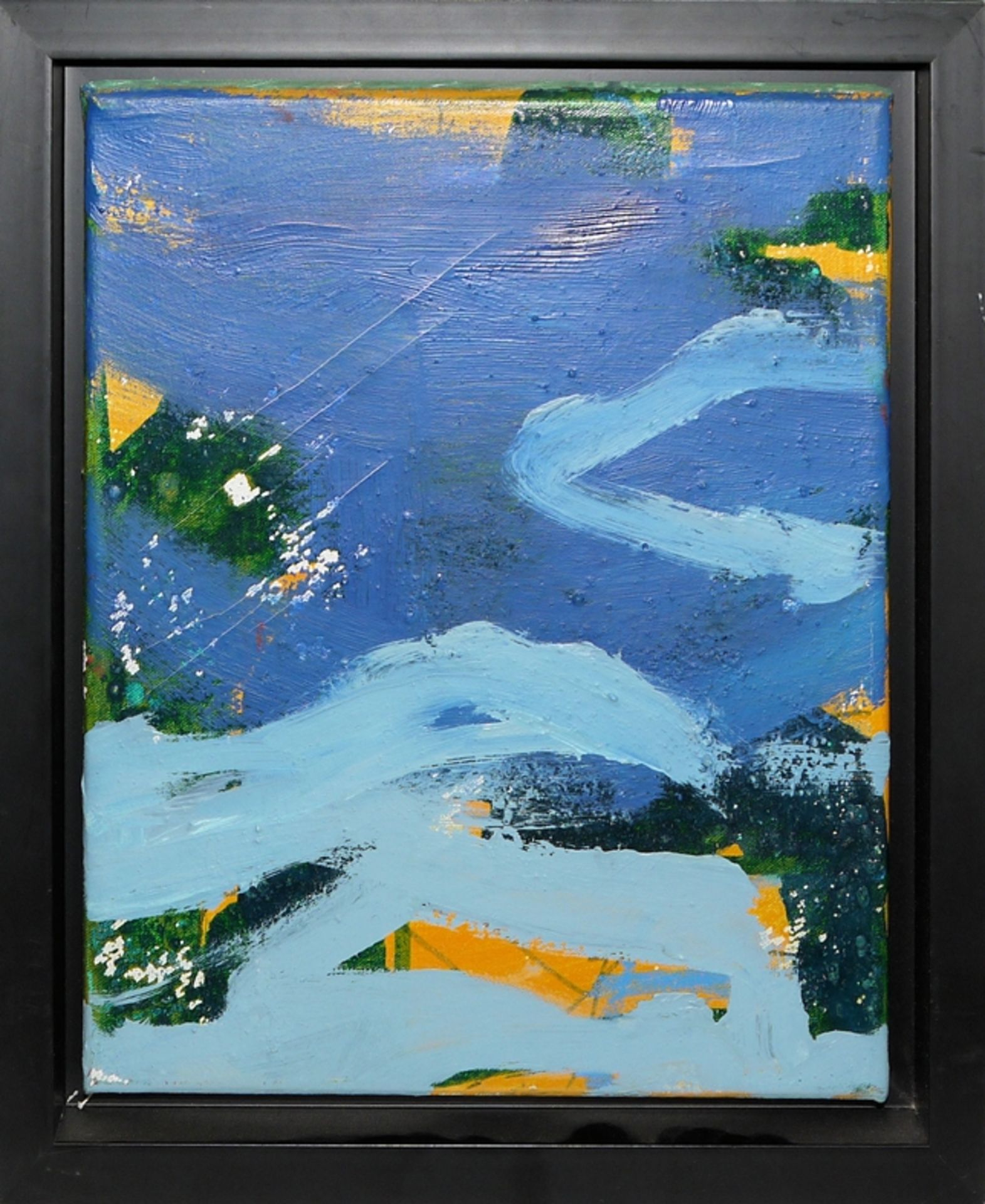 Jung in Kim, Abstrakte Kompositionen, 4 Ölgemälde aus süddeutscher Unternehmens-Sammlung, alle in G - Image 3 of 5
