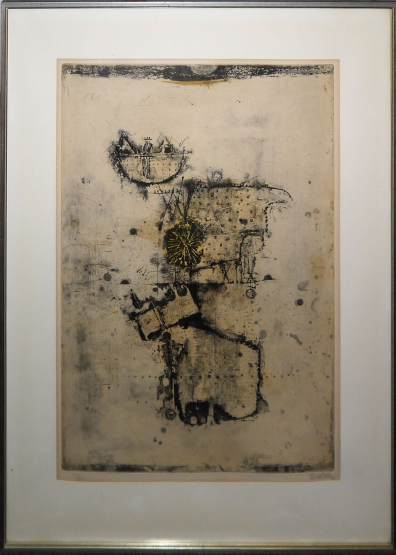 Johnny Friedlaender, 2 large sign. Colour etchings from the 1970s, 1 x framed - Image 3 of 3