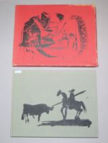 Pablo Picasso, "A los Toros" mit 2/4 Original-Lithographien: "Le picador"(Farbe) & Jeu de la cape"