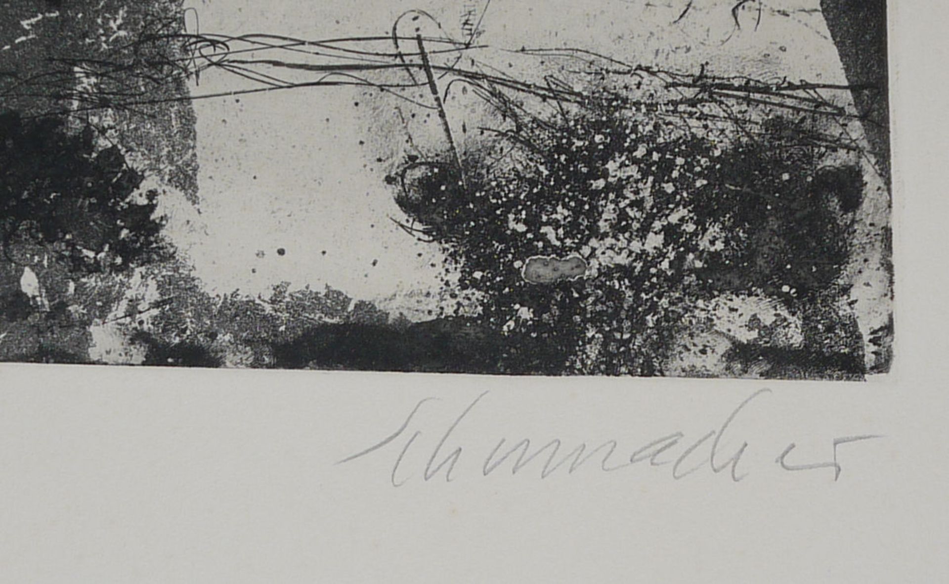 Emil Schumacher, "20. X. 61", signed aquatint etching from 1961  - Image 2 of 2