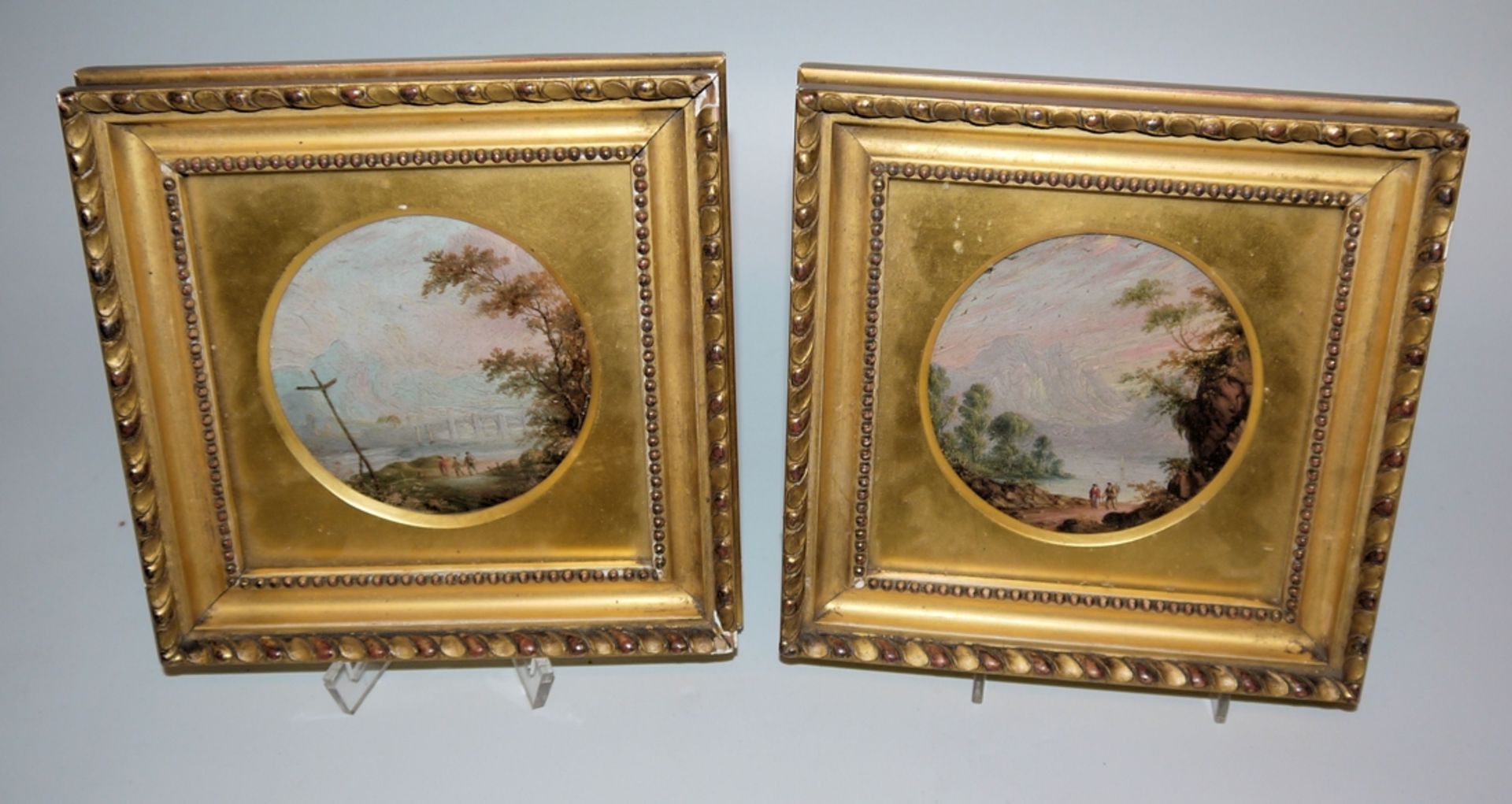 Collection bequest: 4 Romantic miniature paintings from the 19th cent. & 2 miniatures of beautiful  - Image 3 of 4