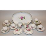 Collection of porcelain demitasse cups, bowls and lidded boxes, Meissen, from 1900, I./II. Choice