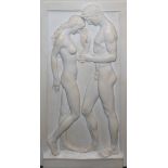 Arno Breker, "Du und Ich" ("You and Me"), sign. Art marble relief