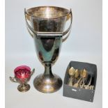 Silver and silverware collection: cutlery, 19th century/circa 1900, Art Nouveau bowl & champagne co