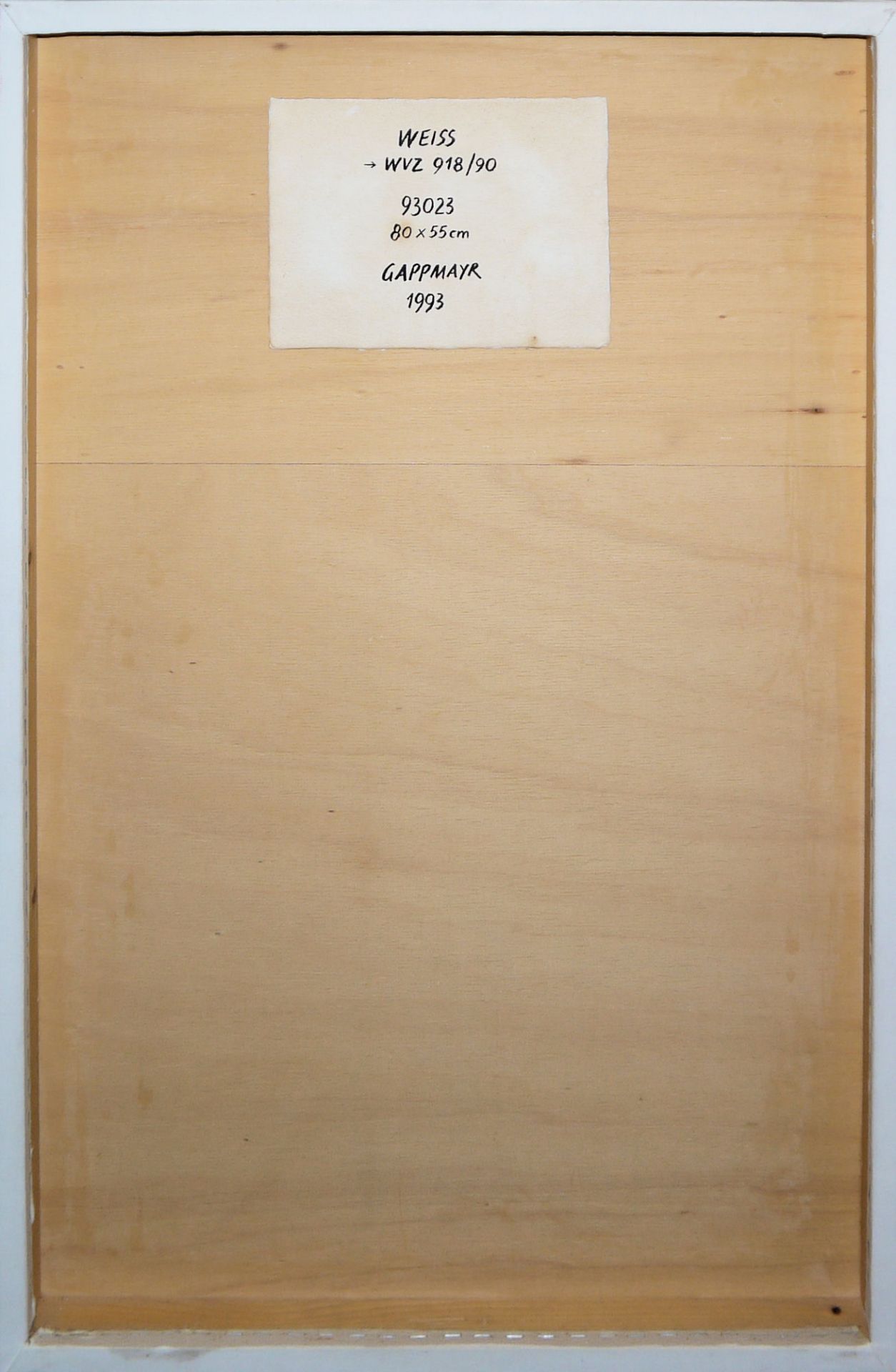 Heinz Gappmayr, "Weiss", Aquatec (WVZ 918/90), with sign. Catalogue "Modifications" & monograph "Da - Image 2 of 3