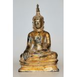 Bronzeplastik des Buddha im U-Thong-Stil, Thailand 19. Jh. oder früher