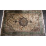 Oriental silk rug, Tabriz, China, approx. 50-60 years old, very fine weave