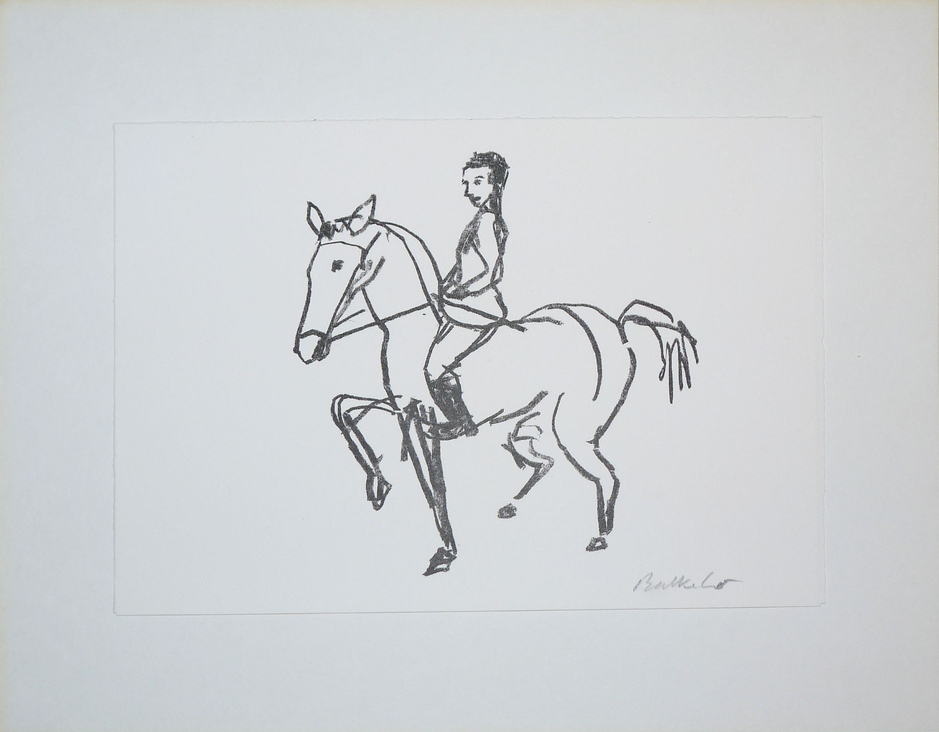 Stephan Balkenhol, Motif I-VIII, eight signed lithographs from 1993 - Image 3 of 8