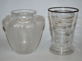 Glasvase "Bali", Lalique & Vase, Baccarat, um 1930/50