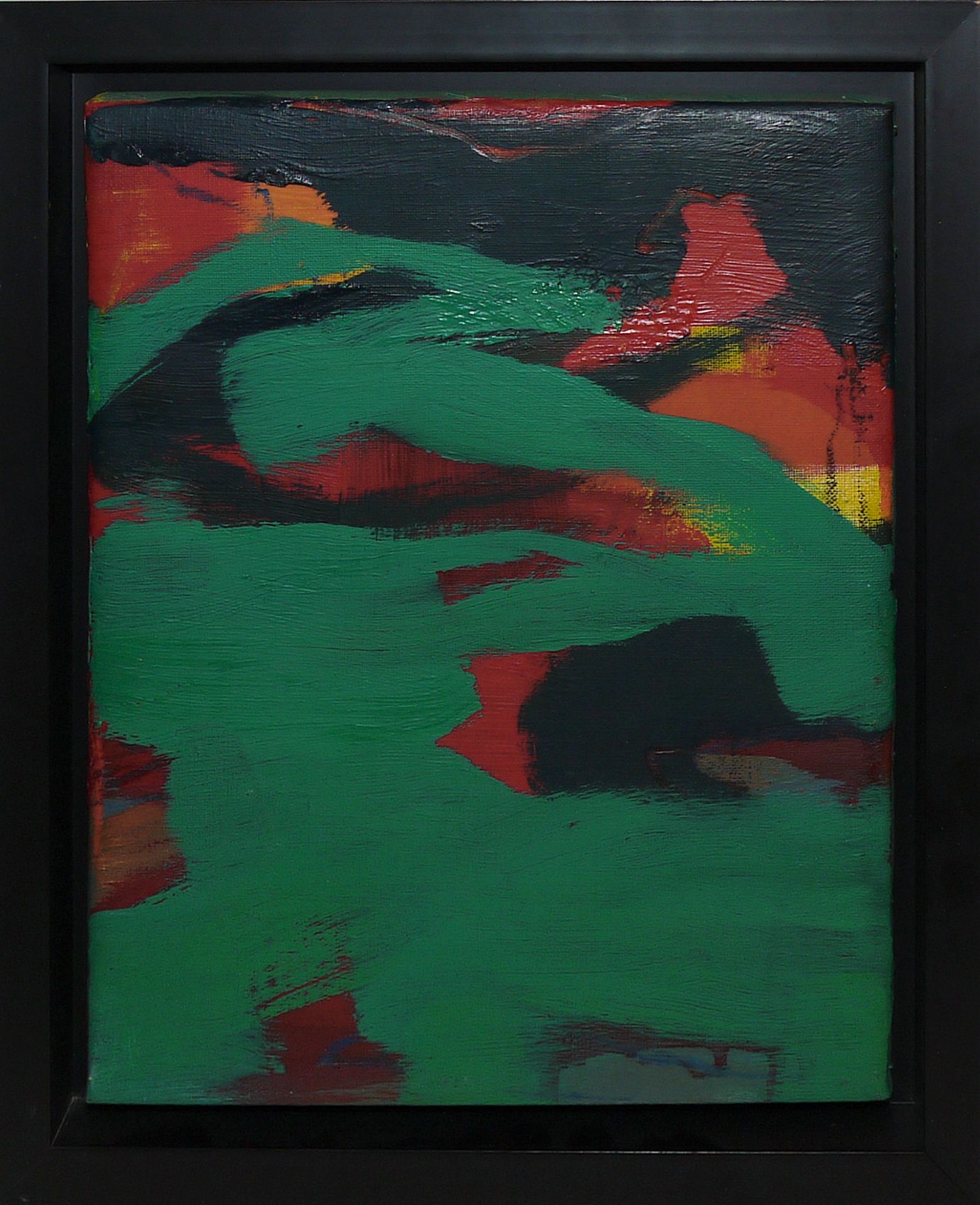 Jung in Kim, Abstrakte Kompositionen, 4 Ölgemälde aus süddeutscher Unternehmens-Sammlung, alle in G - Image 4 of 5