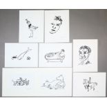 Stephan Balkenhol, Motif I-VIII, eight signed lithographs from 1993