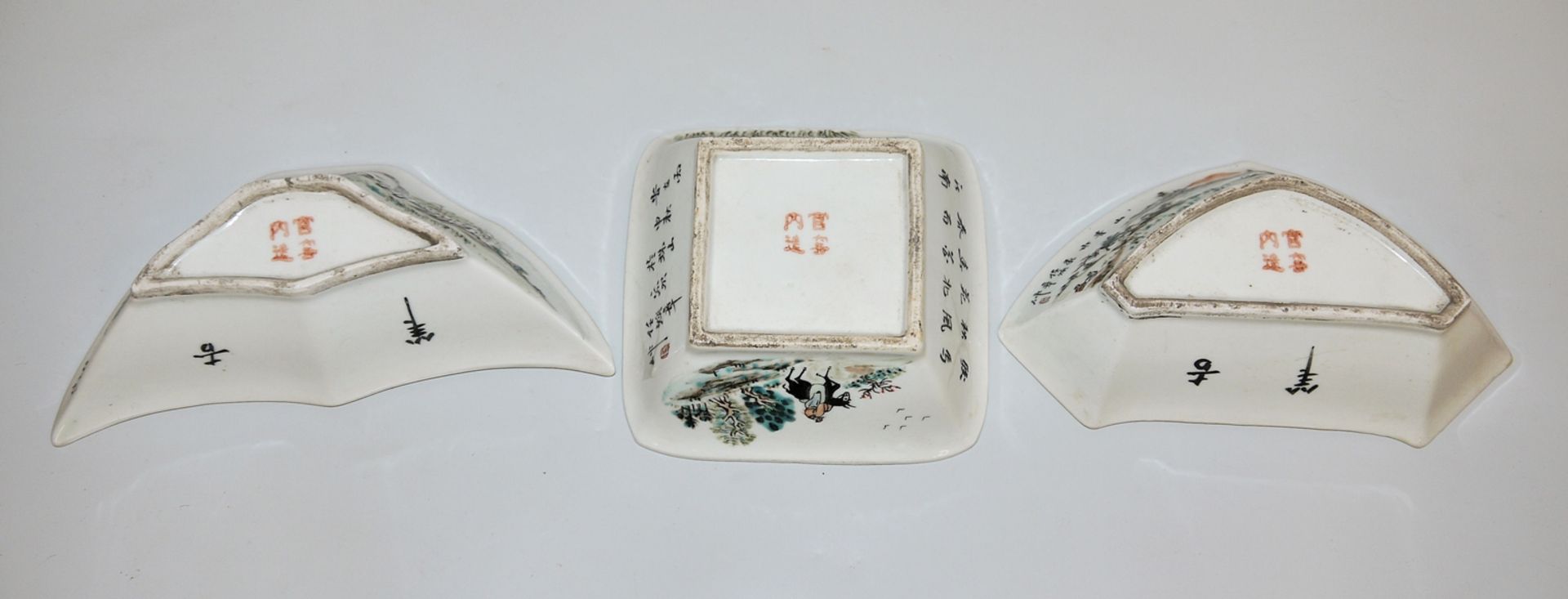 9-piece porcelain cabaret from the Republic period, China 1st half of the 20th century - Image 4 of 4