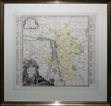 Zwei Landkarten des 18. Jhs.: Carel Allard "Ducatus Geldriae Batavae et Hispanicae" von 1705, Tobia