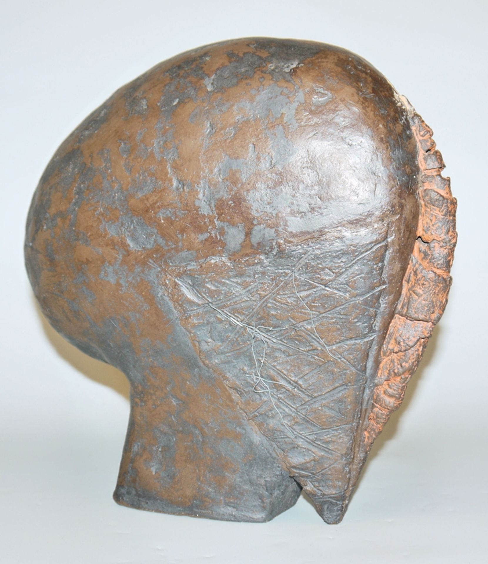Wolfgang Bier, Laced head, terracotta/wire 
